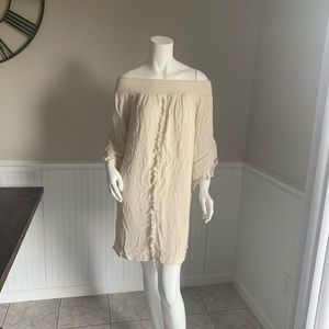 Strapless off the shoulder dress